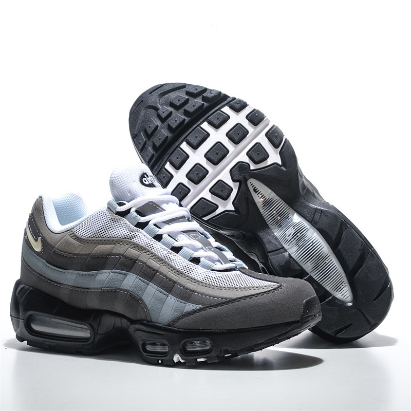 Men's Hot sale Running weapon Air Max 95 Grey/Black Shoes 094